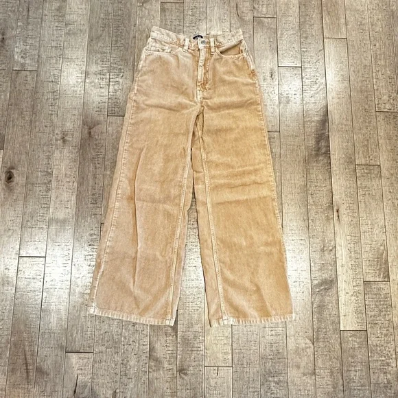 BDG Urban Outfitters High & Wide Corduroy Pant in tan size 26 - Picture 2 of 7